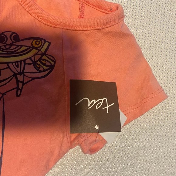 Tea collection NWT, baby girl's 6-9 mos pink kite raglan skirted baby dress. - Picture 8 of 8